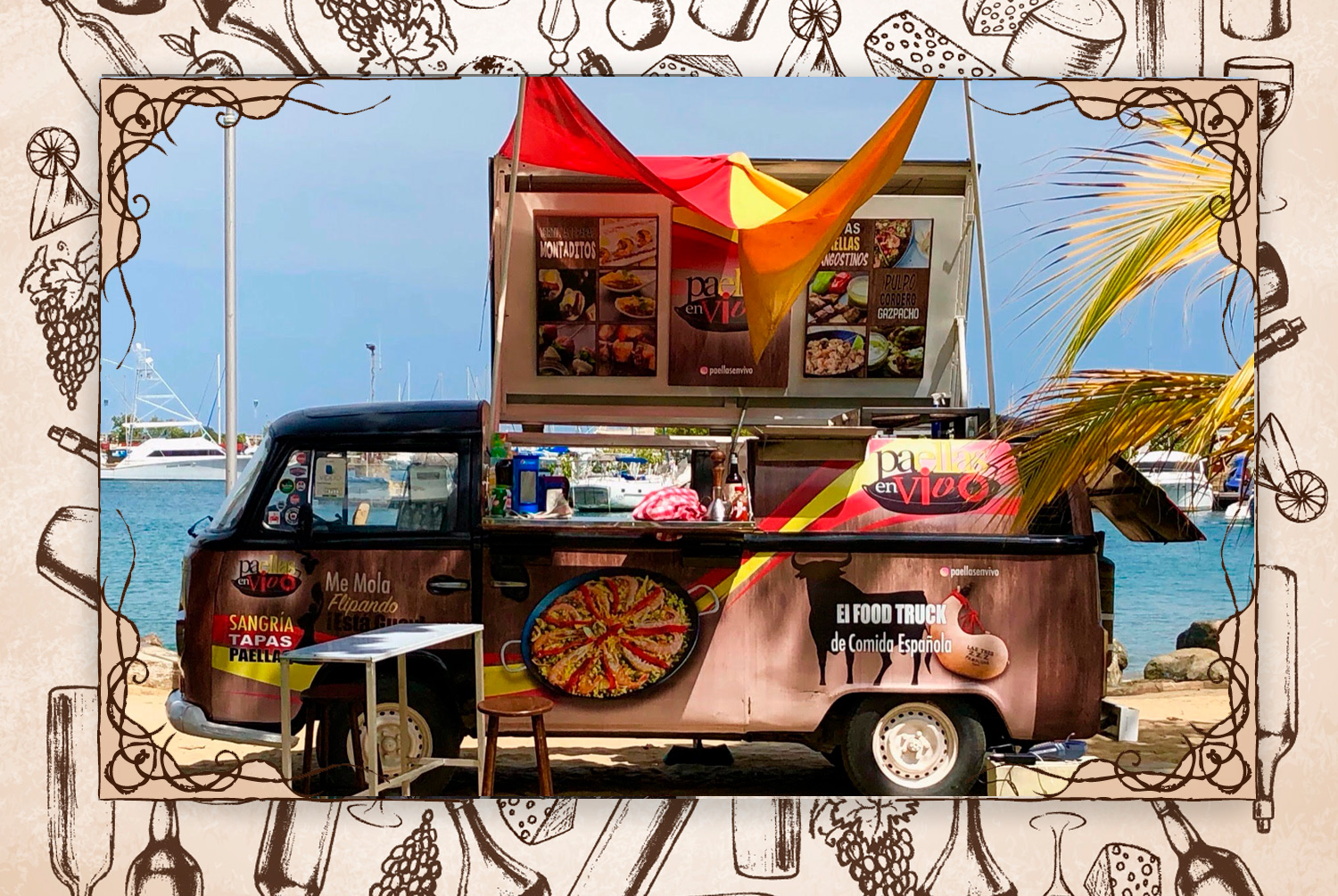 Secreto bien guardado: “Lola, su hermoso y colorido foodtruck es el primer camión de comida española en Venezuela”.
